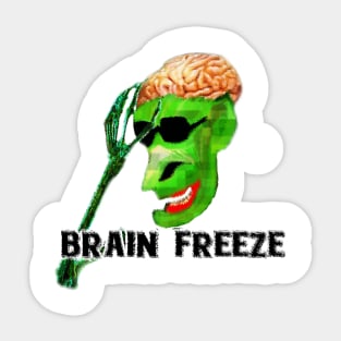 brain freeze Sticker